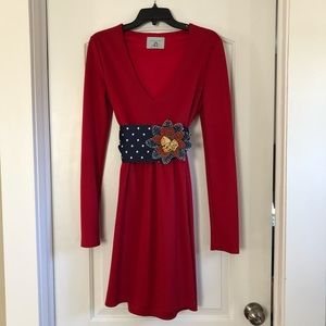 Red scuba dress